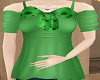 Green Blouse+Bow Tie