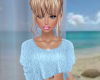 Blue Cozy Boucle Top Blue Cozy Boucle Top