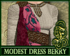 Modest Dress Berry