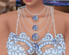 Silver and blue Necklace