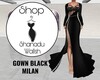 Gown Black Milan