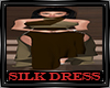 Silk Dress Brown & Cream