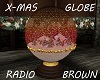 X-Mas Globe Radio Brown