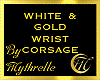 WHITE & GOLD CORSAGE