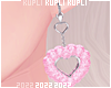 $K Pink Fur Earrings