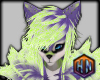 purple fluo hair m furry