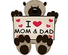 i luv mom dad  bear