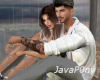 Couple Sit Hold Animated