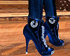 Metalic Blue Con Heels