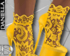D| Yellow Lace Platform