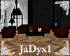 Sofa Set - Red Black