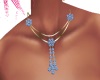 diamond necklace blue