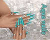 [BM] Aqua Glitter Nails