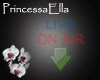 {PE} LIVE ON AIR Sign