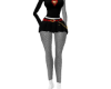 black with red heart set