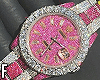 Pink Rolex Watch Iced