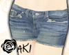 [Aki] R Denim Shorts#LBL