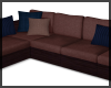 Brown & Blue Couch