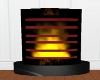 Black Red Fire Place