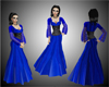 Long blue corset dress 
