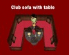 club sofa with table