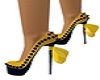 yellow high heel with bo