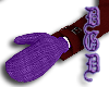 Purple Cableknit Mittens