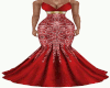 Red Adara Gown Slim