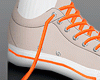 Orange Leather .Sneakers