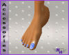 (1NA) Blue Toe Nails