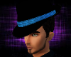 Black/Blue Mobster Hat