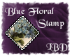 Blue Floral Stamp