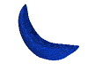 Blue crescent moon