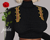 Gold Trim Black Sweater
