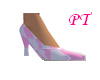 Pink White Chex Heel