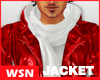 [wsn]Jacket+scarf#Red