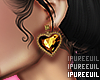 !! Gold Heart Earrings