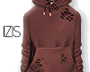 I│Ripped Hoodie Maroon