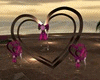 Wed.heart statue purple