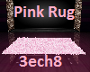 Pink furry rug