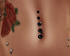 5 Black Belly Piercings