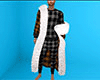Gold Fur Robe Plaid (M)