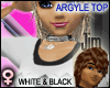 Argyle White and Black