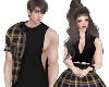 S>Couple plaid black F