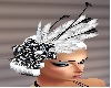 art deco head feathers