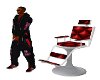 SC* Barbershop chair red