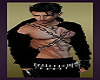 Black Open Jacket Chest Chains