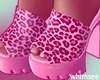 Pink Leopard Platforms