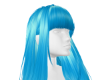 Brite Blue Hair w/ Bangs