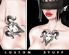 Woman Horn Chest Tattoo
